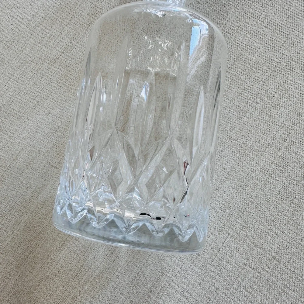 TOSCANY CRYSTAL Lillian Decanter, Whiskey Liquor Carafe Etched Glass Barware‎
